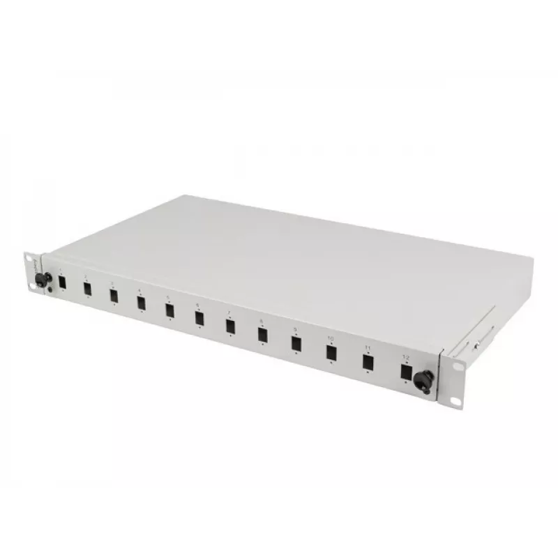 Patch panel Lanberg FOP1-12SS-LDS gris ABS acero 19 pulgadas