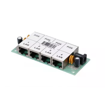 Inyector PoE Extralink 4 puertos 4x 100 Mb/s RJ45, Fast Ethernet, 48 V, sin carcasa