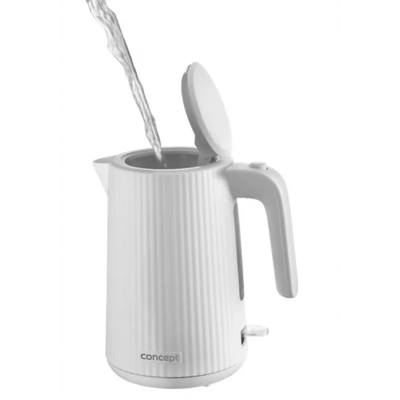 Hervidor de agua Concept Solution RK2390, carcasa de plástico, 1,7 L, blanco
