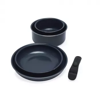Set de ollas Russell Hobbs RH03319EU7, 5 piezas, sartenes antiadherentes, aptas para lavavajillas