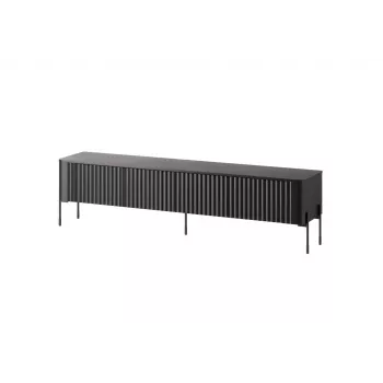 Mueble TV cama meble VERA 190x40x50 cm – parte superior y marco negro mate