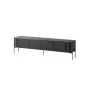 Mueble TV cama meble VERA 190x40x50 cm – parte superior y marco negro mate