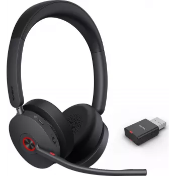 Auricular híbrido inalámbrico Yealink WH68 con base de carga (modelo 1208741)
