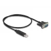 DeLOCK Adaptador USB 2.0 a serie RS-232 50 cm FTDI Negro