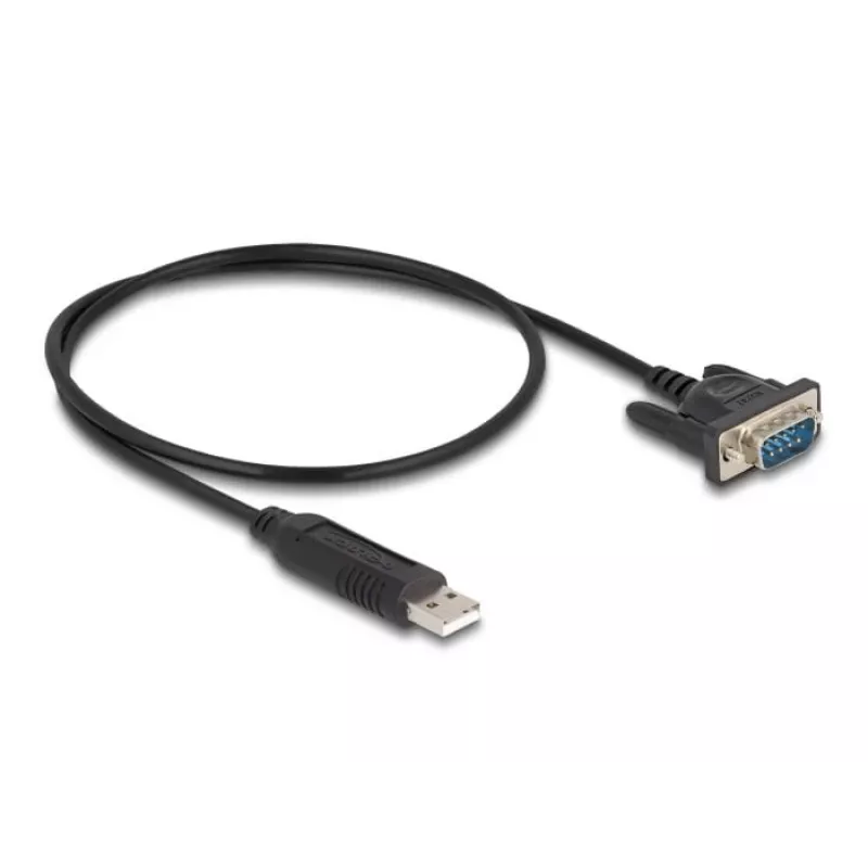 DeLOCK Adaptador USB 2.0 a serie RS-232 50 cm FTDI Negro
