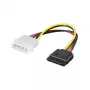 Cable de alimentación S-ATA 1x conector macho de 4 pines a conector hembra de 15 pines, longitud: aprox. 15 cm, Good Connections® (5021-ATA)