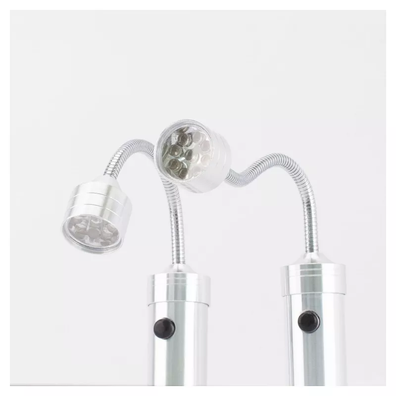 Luz para parrilla RealPower 495550 – acero inoxidable, pila AAA, pack de 2 para parrilla exterior