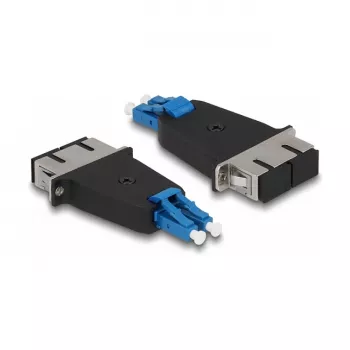 Acoplador híbrido de fibra óptica DeLOCK LC dúplex conector macho a acoplador SC dúplex azul