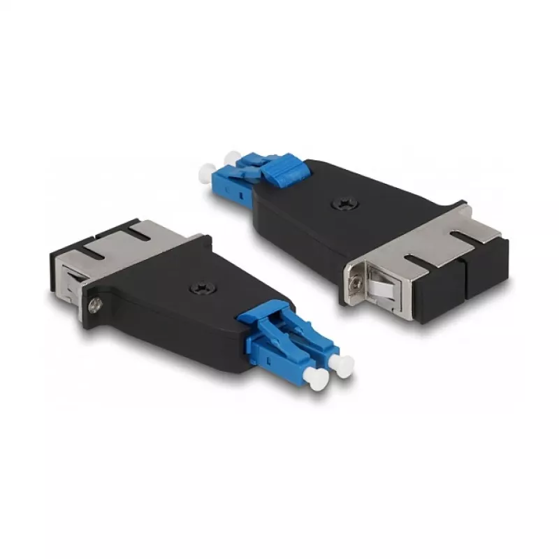 Acoplador híbrido de fibra óptica DeLOCK LC dúplex conector macho a acoplador SC dúplex azul
