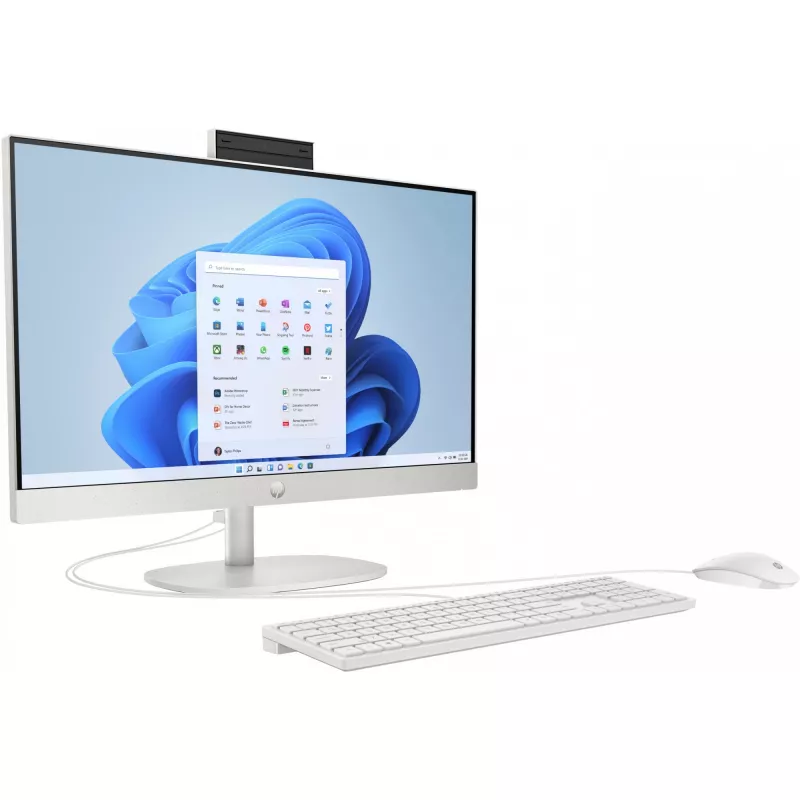HP 24-cr0009ng AMD Ryzen™ 3 7320U 60,5 cm (23.8) 1920 x 1080 píxeles All-in-One-PC 8 GB LPDDR5-SDRAM 512 GB SSD Windows 11 Home Wi-Fi 6 (802.11ax) blanco (A04VWEA#ABD)