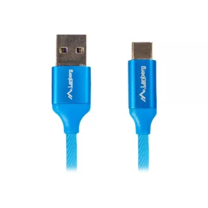Cable USB 2.0 LANBERG CA-USBO-21CU-0010-BL — USB A a USB C, 1 m, azul