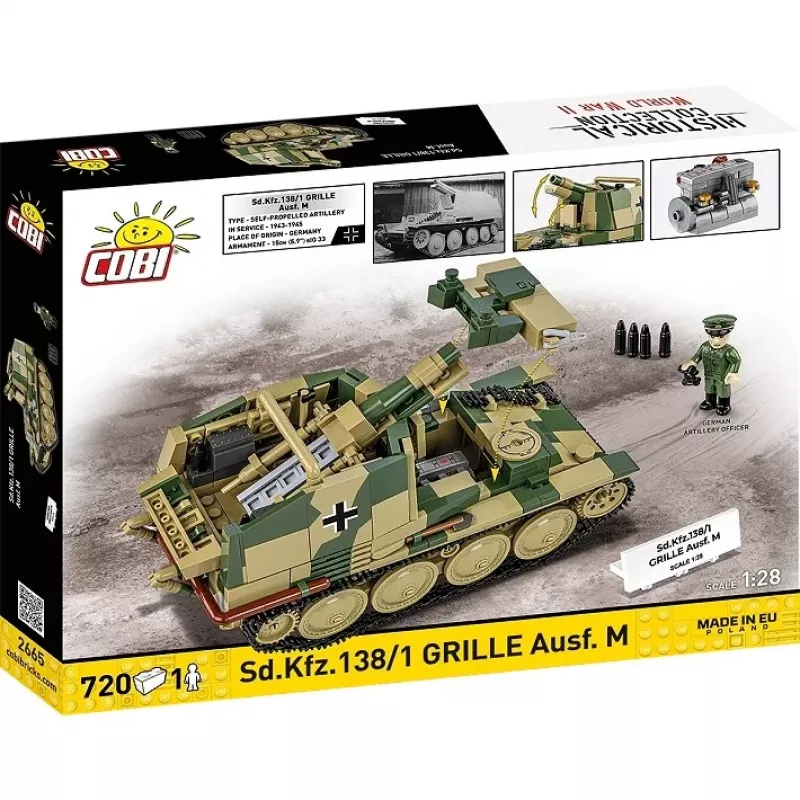Set de construcción Cobi SD.KFZ.138/1 Grille, 720 piezas, modelo de exposición