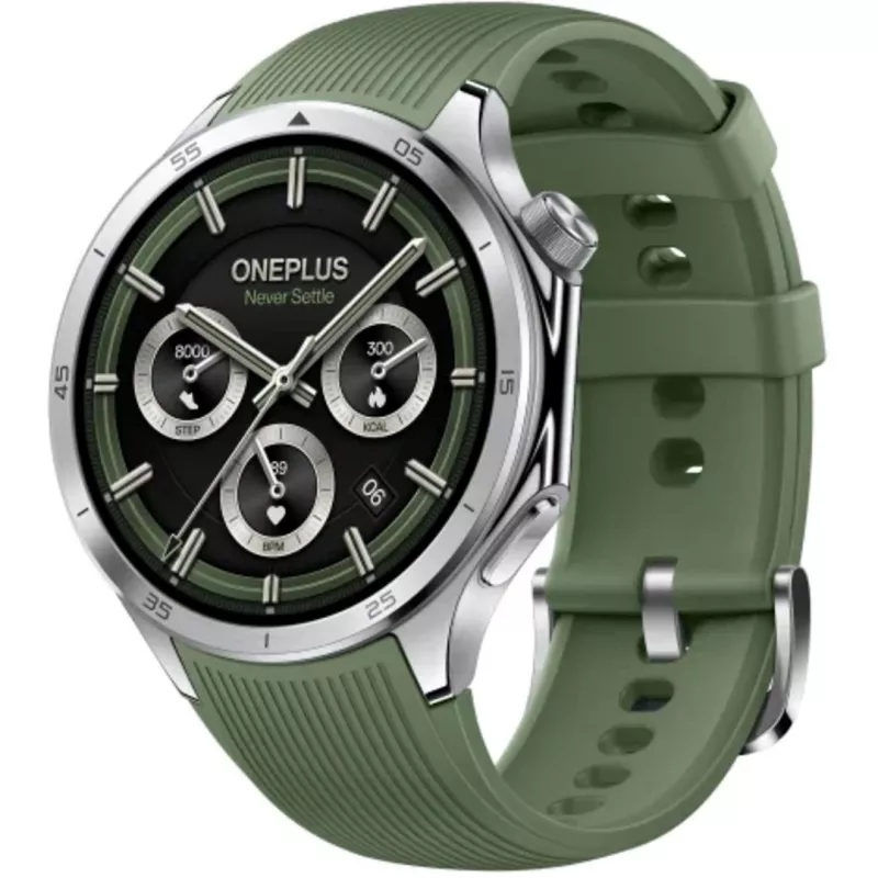 OnePlus Watch 3 Emerald Titanium reloj inteligente, 46 mm, AMOLED de 1,5 pulgadas, GPS, correa de goma verde