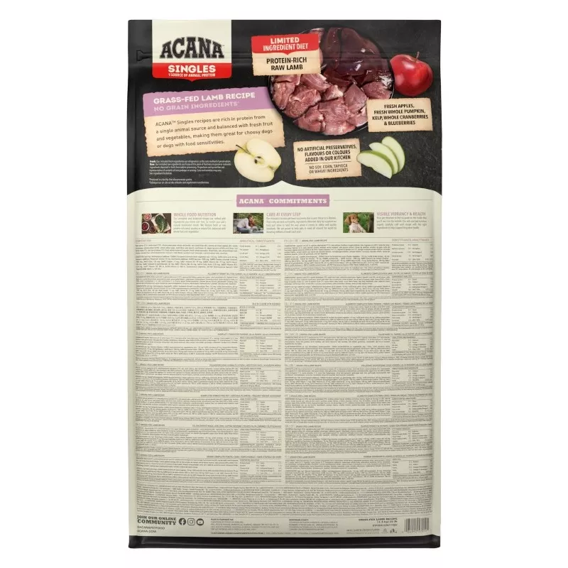 ACANA Singles Grass-Fed Lamb - Pienso para perros - 11,4 kg