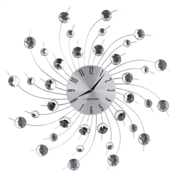 Reloj de pared mecánico ESPERANZA EHC004, marco metálico, Ø50 cm, 2,5 cm de grosor, pila AA 1,5 V (1)