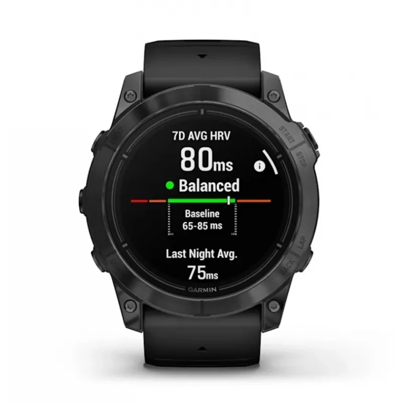Smartwatch GARMIN epix Pro (Gen 2) — 1,4 pulgadas AMOLED 454×454, 32 GB, GPS, Wi-Fi, Bluetooth, carcasa de 51 mm, 98 g, silicona negra