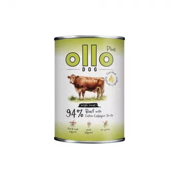 Ollo Plus Colágeno Ternera 400 g Lata de comida húmeda para perros