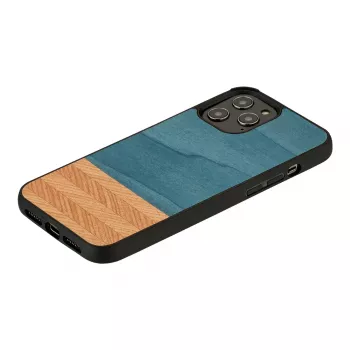 Funda para móvil man and wood para iPhone 12 Pro Max denim negro