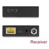 Set transmisor y receptor AV DELOCK 65955 — Extensor HDMI Cat6/Cat6a, hasta 3840×2160, con cable, alimentación Micro-USB-B