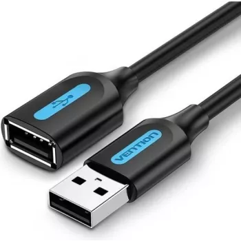 Cable de extensión USB 2.0 conector macho a conector hembra Vention CBIBG 1,5 m — negro