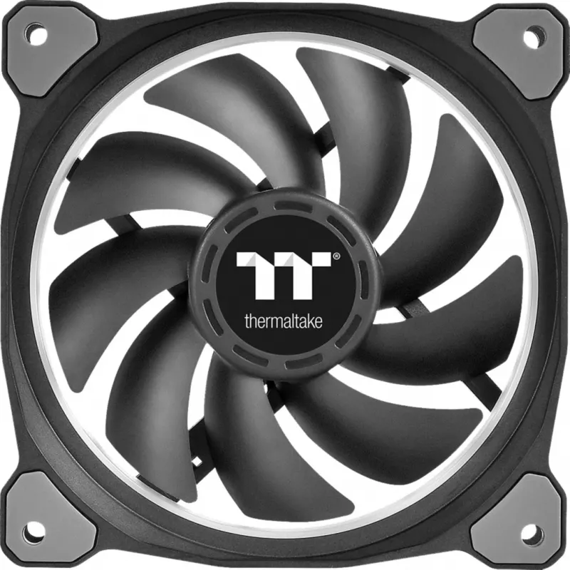 Ventilador para radiador Thermaltake Riing Plus 14 LED RGB TT Premium Edition CL-F056-PL14SW-A, 140 mm, pack de 3 con controlador, negro