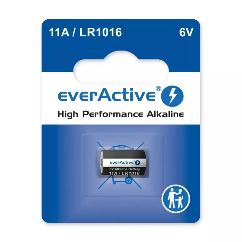 Pila para llave de coche everActive 11A LR1016 MN11 6V alcalina, botón 10,3×16 mm, 1 ud.
