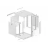 Armario de instalación de pared Lanberg 19'' 12U 600x600mm gris (puerta de cristal)