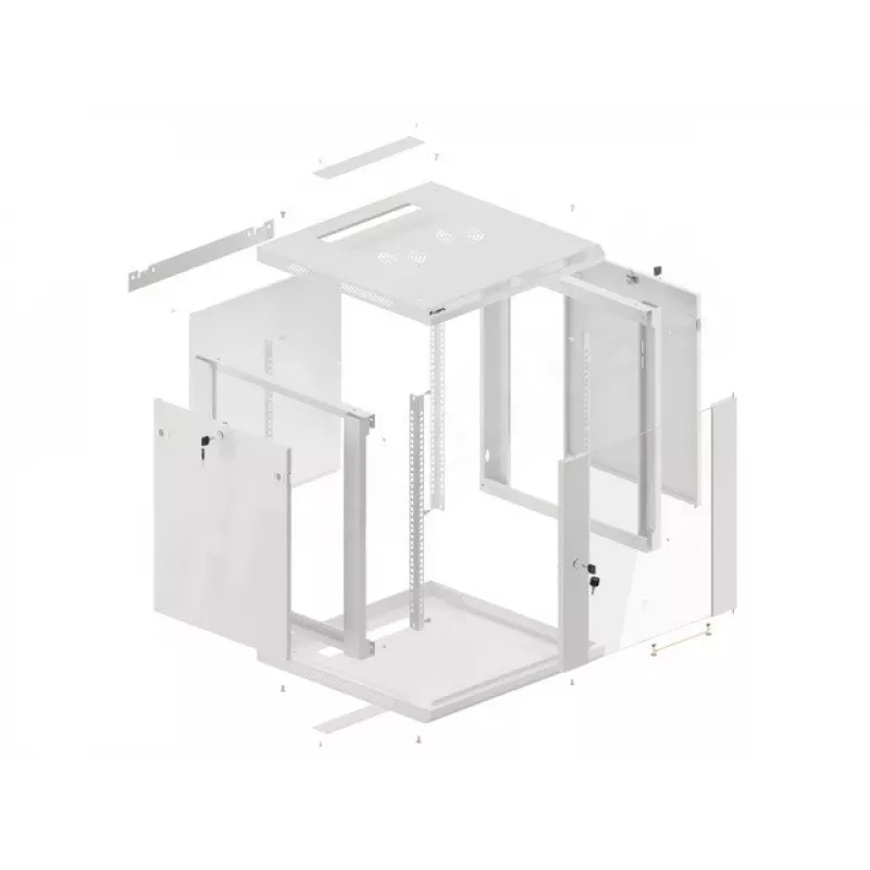 Armario de instalación de pared Lanberg 19'' 12U 600x600mm gris (puerta de cristal)