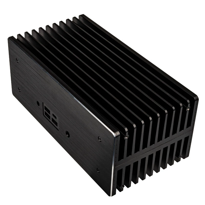 Akasa Turing ABX UCFF Carcasa sin ventilador para Mini PC AMD (Gigabyte BRIX 4000U), aluminio, negro