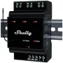 Relé inteligente Shelly Wave PRO 3 — negro, carcasa de plástico, 110–240 V AC, 50–60 Hz, 0,3 W, 53×59×96 mm