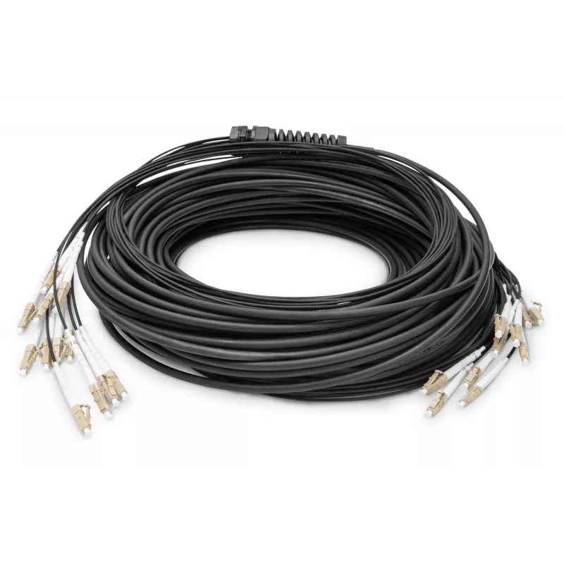 Cable breakout Digitus DK-2433CU030BK-BBB 30 m OM4 12 fibras LC/UPC
