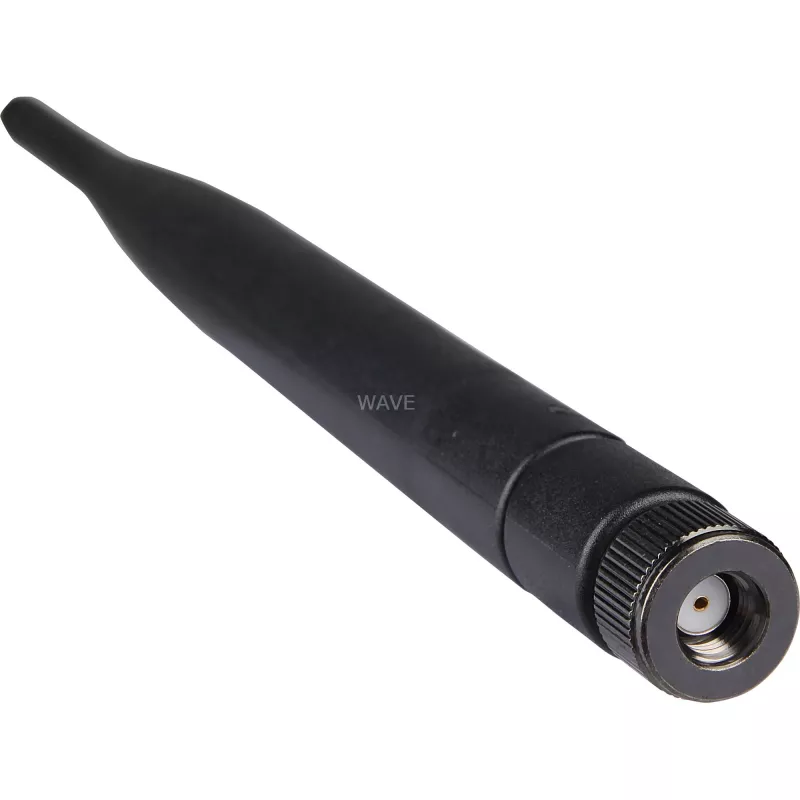 DeLOCK antena WLAN - antena - 5 dBi (para 2,5 GHz), 5 dBi (para 5,825 GHz) - antena omnidireccional - negra (88393)