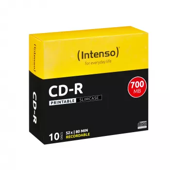 CD-R Intenso 1801622 700 MB 52x imprimible 10 uds. estuche slim