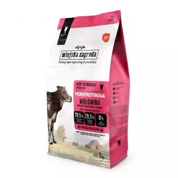 WIEJSKA ZAGRODA Monoproteico ternera - Pienso para gatos - 3 kg