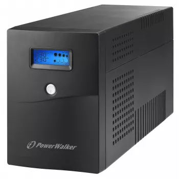 Sistema de alimentación ininterrumpida PowerWalker VI 3000 SCL FR 3 kVA / 1,8 kW, Line-Interactive, 4 tomas Type E, batería 18 Ah (2×12 V)