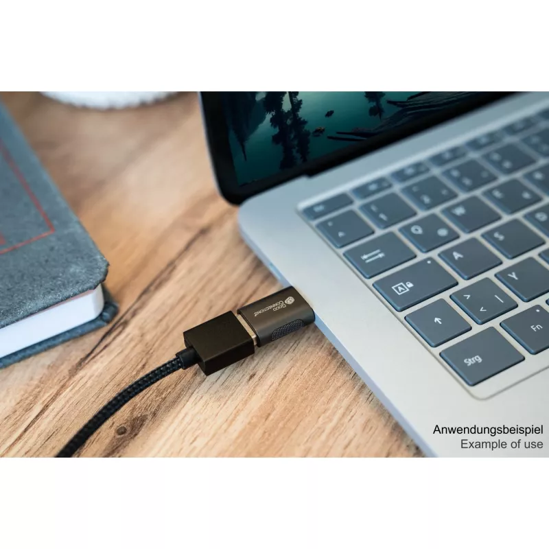 Good Connections Adaptador USB 3.2 Gen.1 3.0 conector macho C a conector hembra USB-A carcasa de metal galvanizado (USB-AD302)