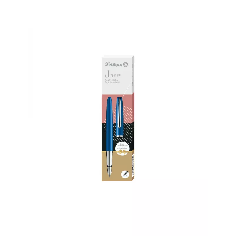 Pluma estilográfica Pelikan Jazz Noble Elegance P36 Sistema de cartuchos Azul Plata