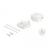 Delock 85843 Carcasa Keystone vacía, 2 puertos, con base magnética, blanco