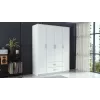 Armario ropero Topeshop ROMANA 160 BIEL KPLB 11 baldas 4 puertas blanco
