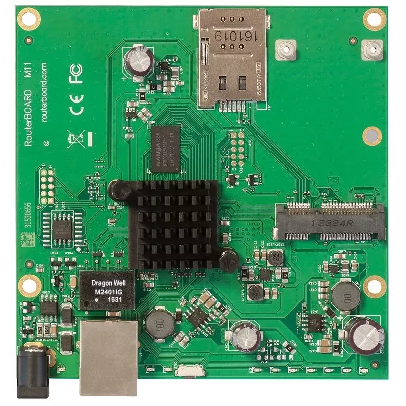 Mikrotik RBM11G router por cable negro, verde, gris