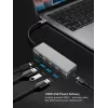 Adaptador TB USB-C 7v1 USB 3.0, 2xUSB 2.0, HDMI, PD, SD/TF