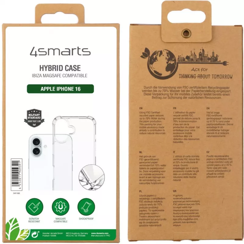 Funda 4smarts iPhone 16 15,5 cm (6,1