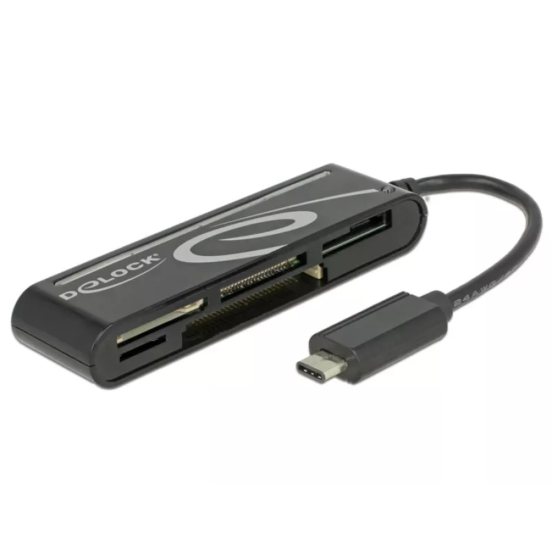 DeLOCK USB2.0 Card Reader USB Type-C male 5 Slots - lector de tarjetas - todo en uno (multiformato) - USB-C (91739)