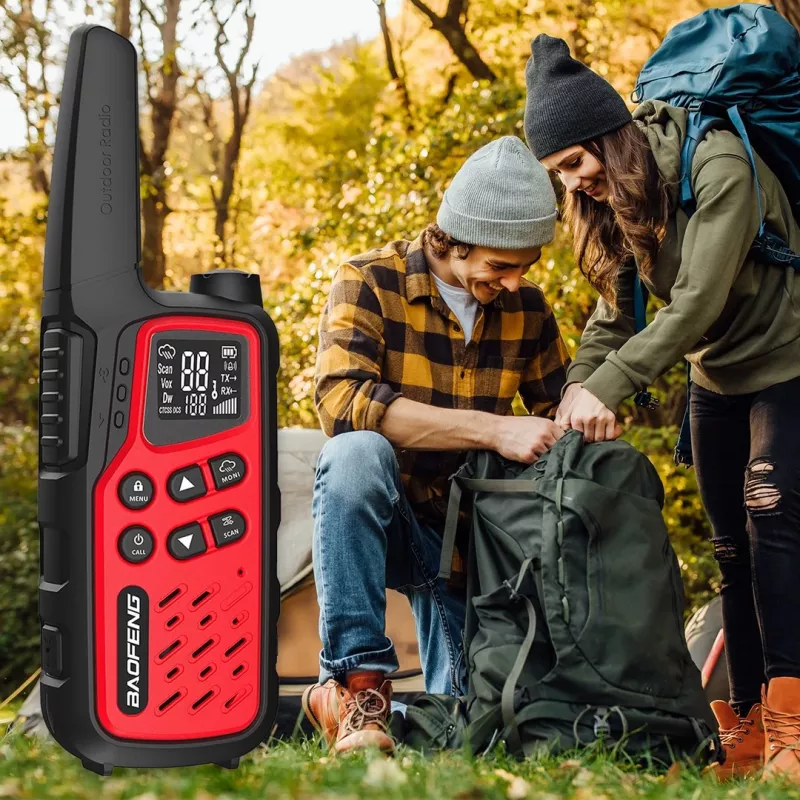 Baofeng BF-T25E set de walkie-talkies, 2 uds., rojo