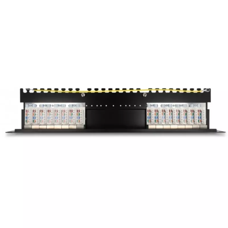 Panel de parcheo DeLOCK 66876 1U Cat6a negro metal