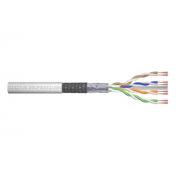 Cable de red Digitus CAT 6 SF/UTP par trenzado cable de conexión a granel 305 m gris