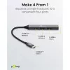 Hub USB Goobay Slim de 4 puertos, USB-C™ a USB-C™/USB-A, USB 3.2 (74459)
