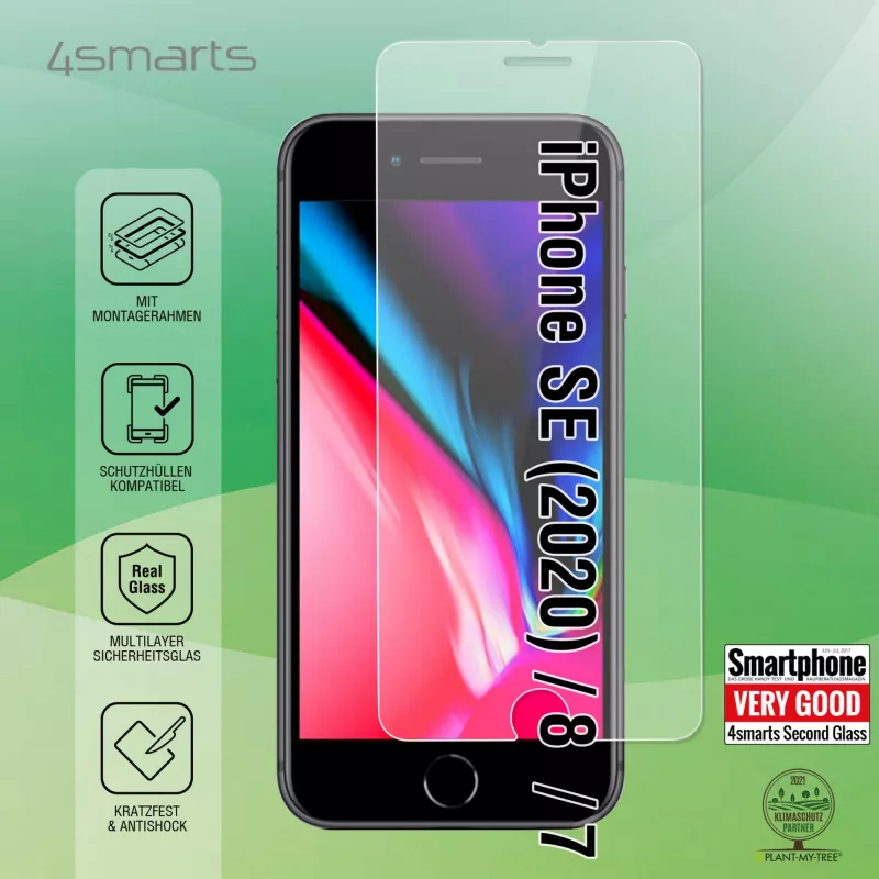Protector de pantalla 4smarts 456348 Apple iPhone SE (2020) / 8 / 7