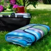 Manta de picnic PROMIS KP200PZ, rayas verdes, 200 x 150 cm