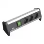 Regleta de distribución Bachmann DESK 1 3m 3 tomas Schuko negro gris